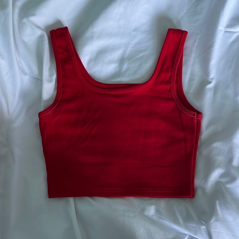 Red tank top
